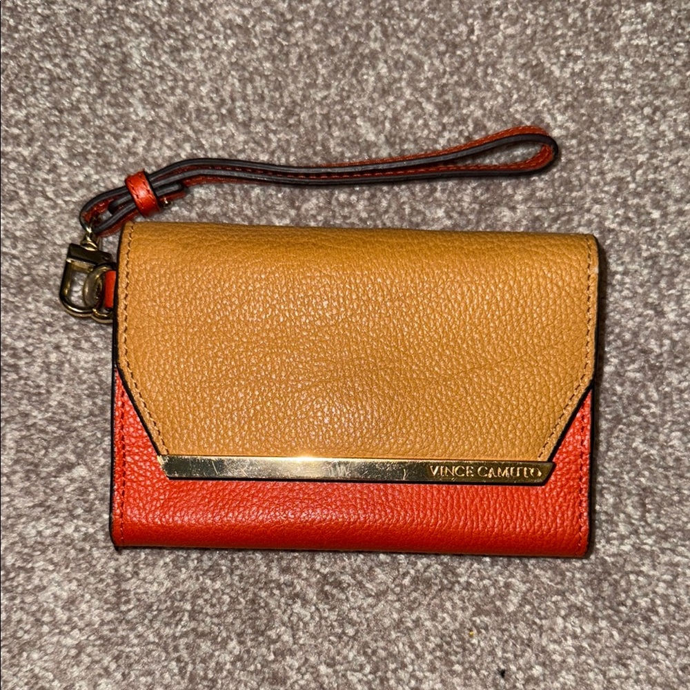Vince Camuto Tan and Orange Women's Wristlet